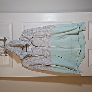 SO Mint Green Zip Up Boyfriend Hoodie Sweatshirt Size Junior XL